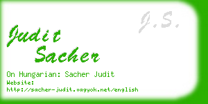 judit sacher business card